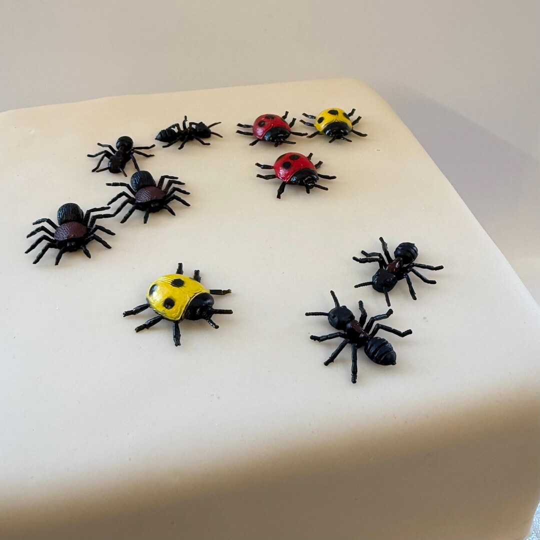 Insect Cake Toppers | Ant Spider Ladybird Figurines - Etsy UK