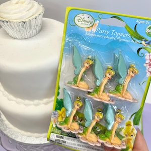 Tinkerbell Cupcake Toppers | Licensed Tinkerbell Figurine Decoration