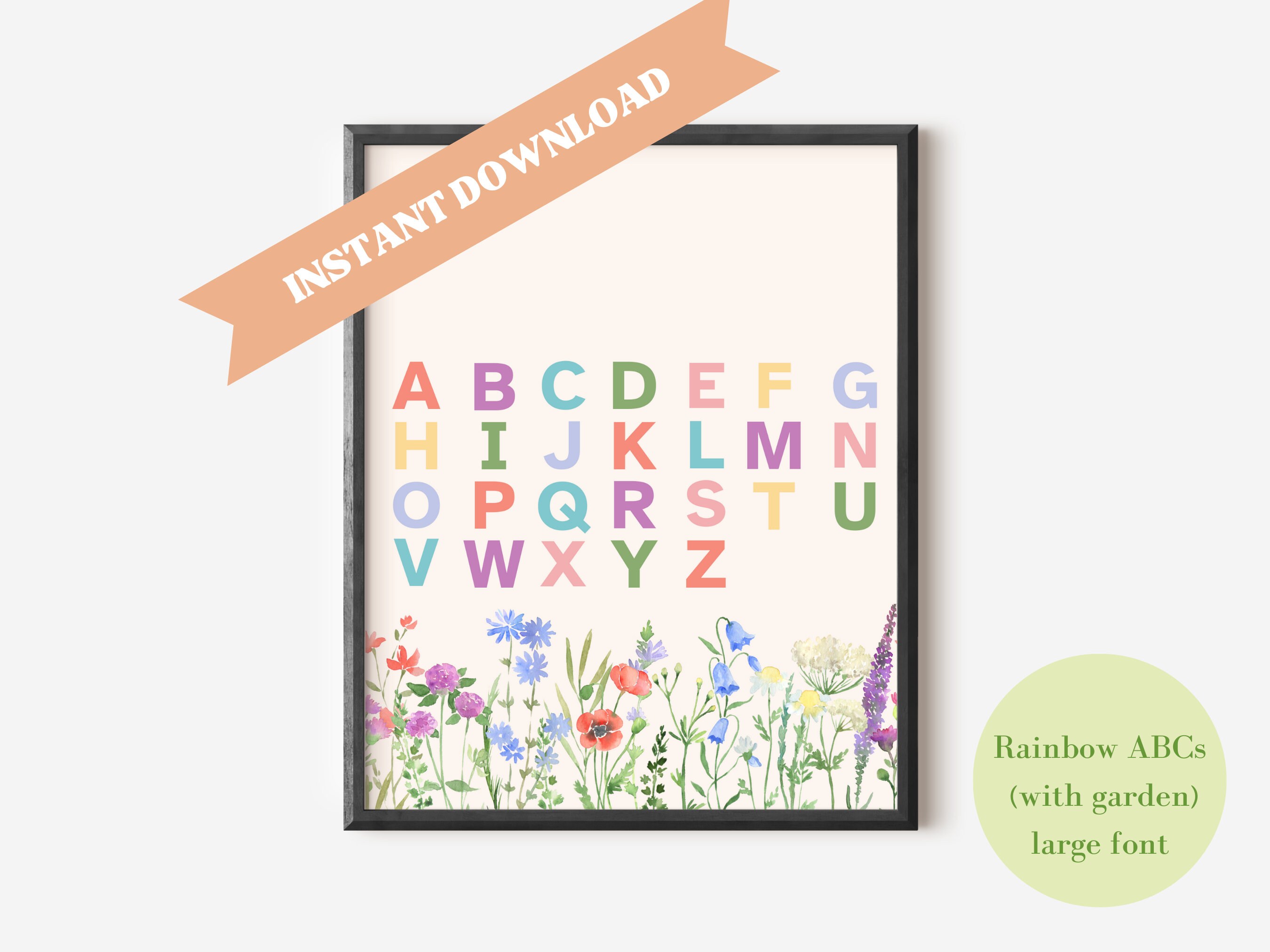 ABC Poster Homeschool, Digital Print, School, Kids Art,educational ...