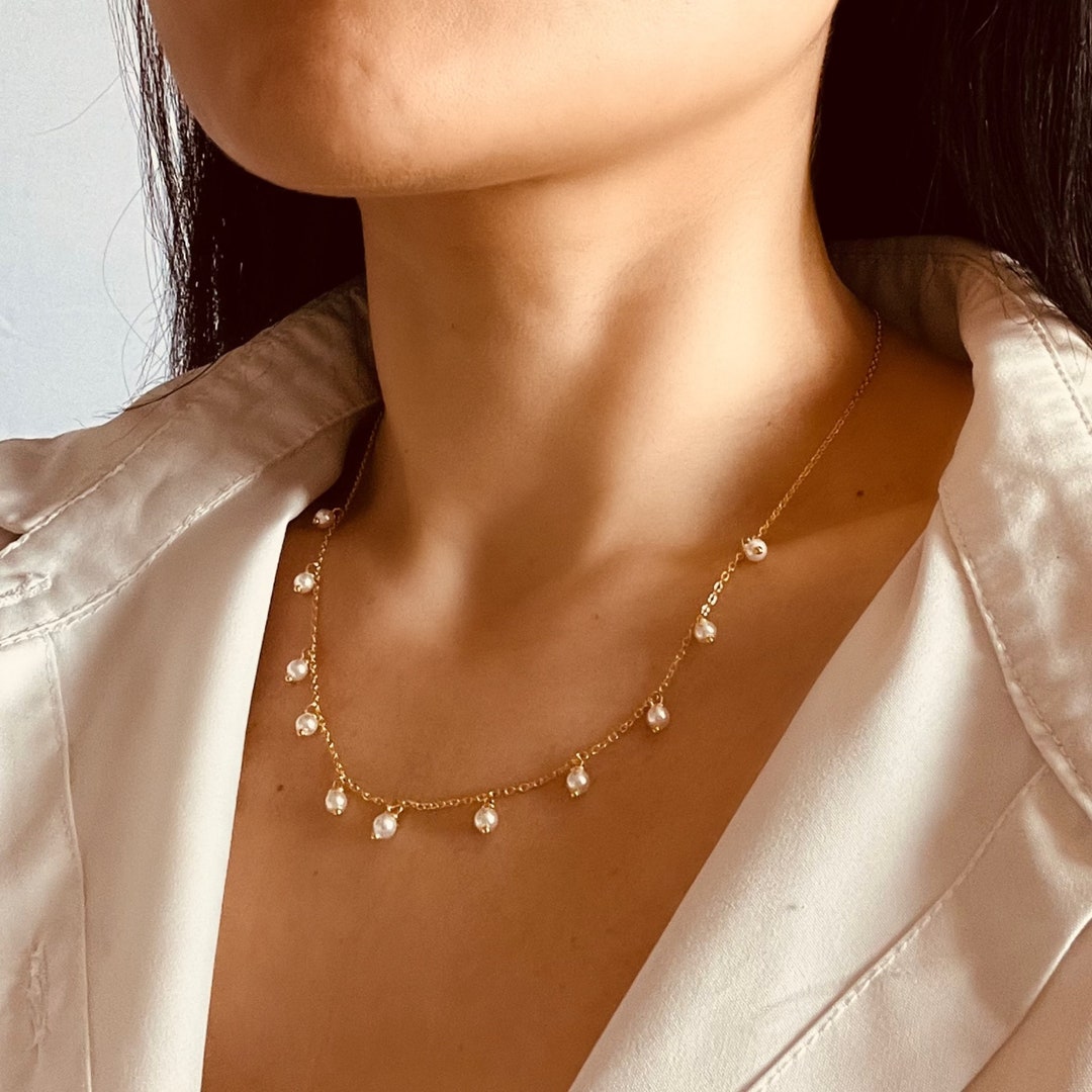 ネックレス・ペンダント LAZY DAWN chain layered pearl necklace Amazon.com: Designer Imitation Pearl Neckalce Camellia
