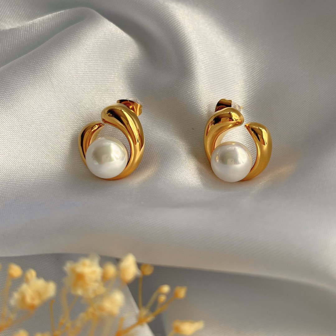 ピアス Oversized Pearl Stud Earrings #9130 d4b555e2-856f-48bf-8e5b-