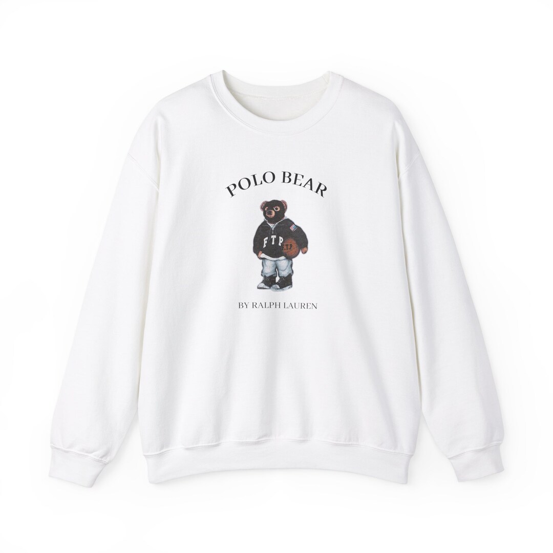 Polo Bear Ralph Lauren FTP Ski Mask Basketball Teddy Bear Unisex Heavy Blend Crewneck Sweatshirt Etsy