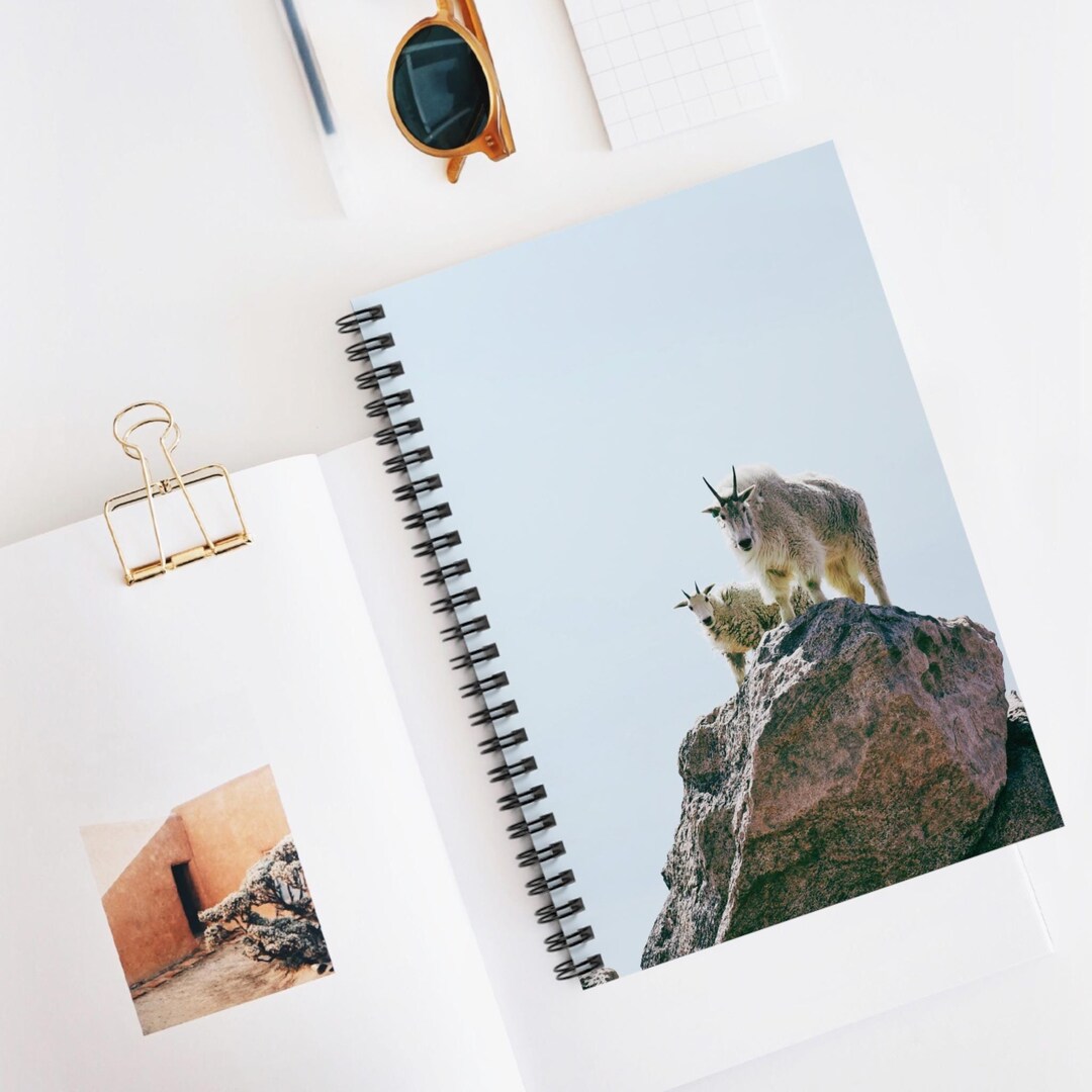 Epic Mountain Goat Spiral Notebook, Mountaineer Gift Journal, Wildlife ...