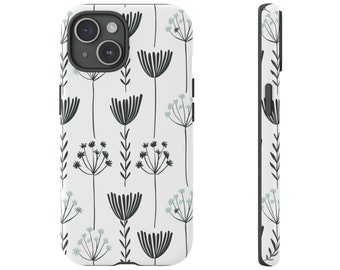 Botanical Black & White Fresh Phone Case | Available for iPhone, Samsung, and Google Models by Bowles Studio