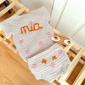 Personalized Newborn and toddler sweater and pants set, baby girl gift, baby boy gift, Pascalya boy, pascalya girl image 9