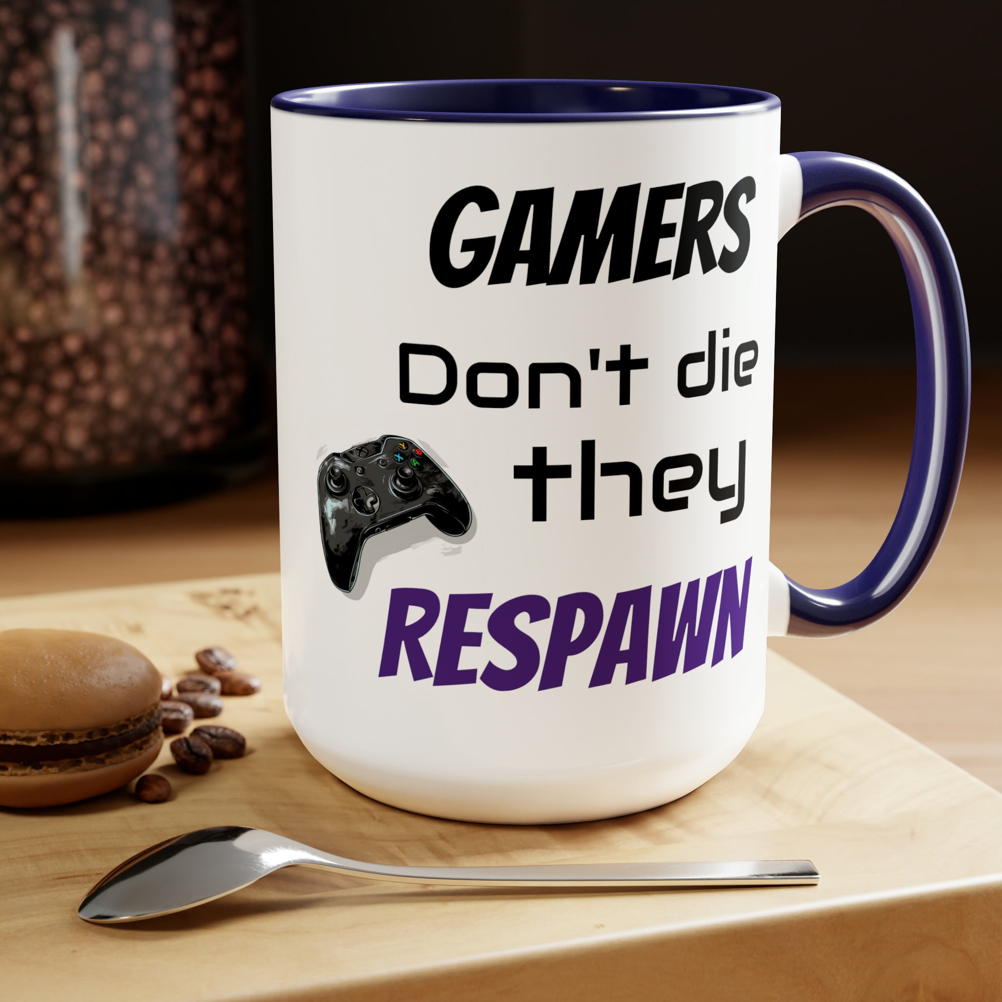 Tazza Grande 15oz Giocatori Non Die They Respawn | Adatta Al Microonde - 3