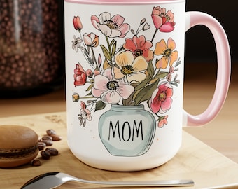Tazze da caffè bicolore Mom By UnfilteredMugz, 15 once