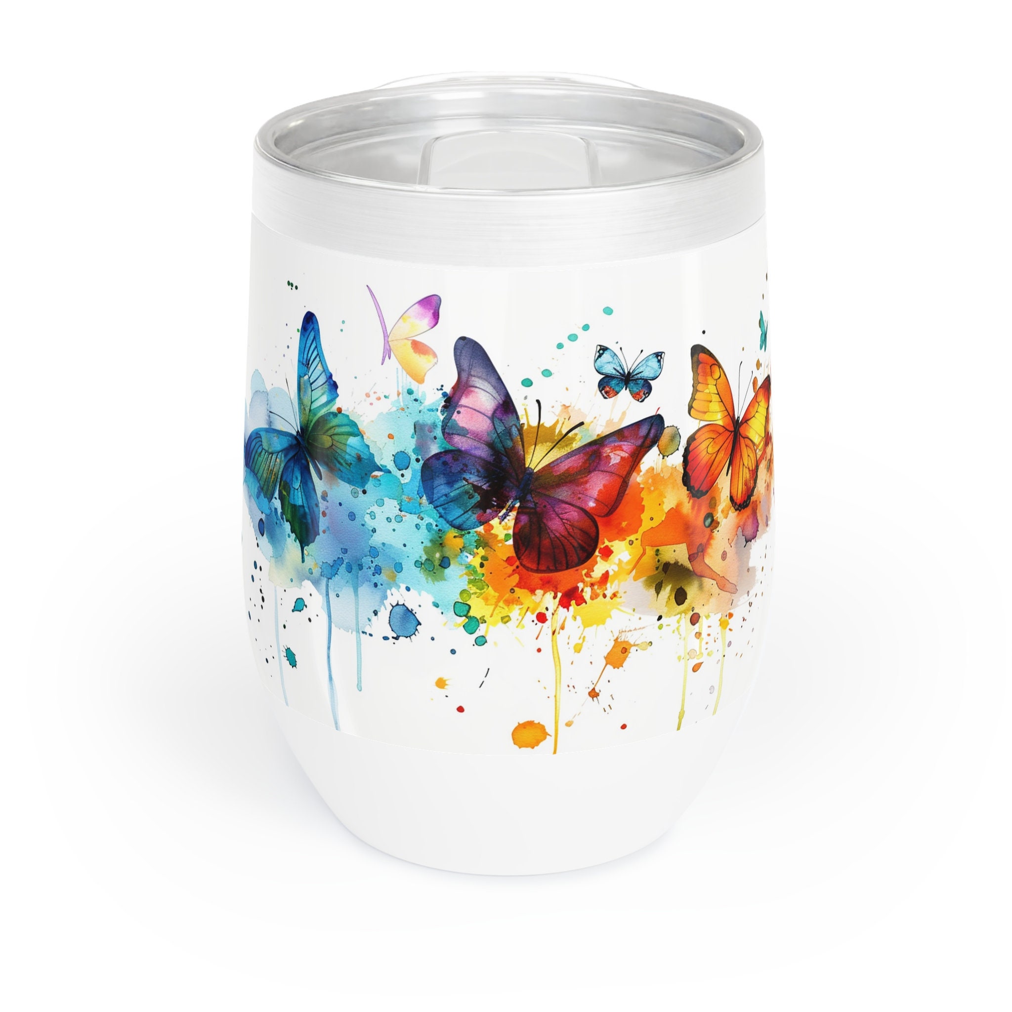 Butterflies Chill Wine Tumbler By UnfilteredMugz