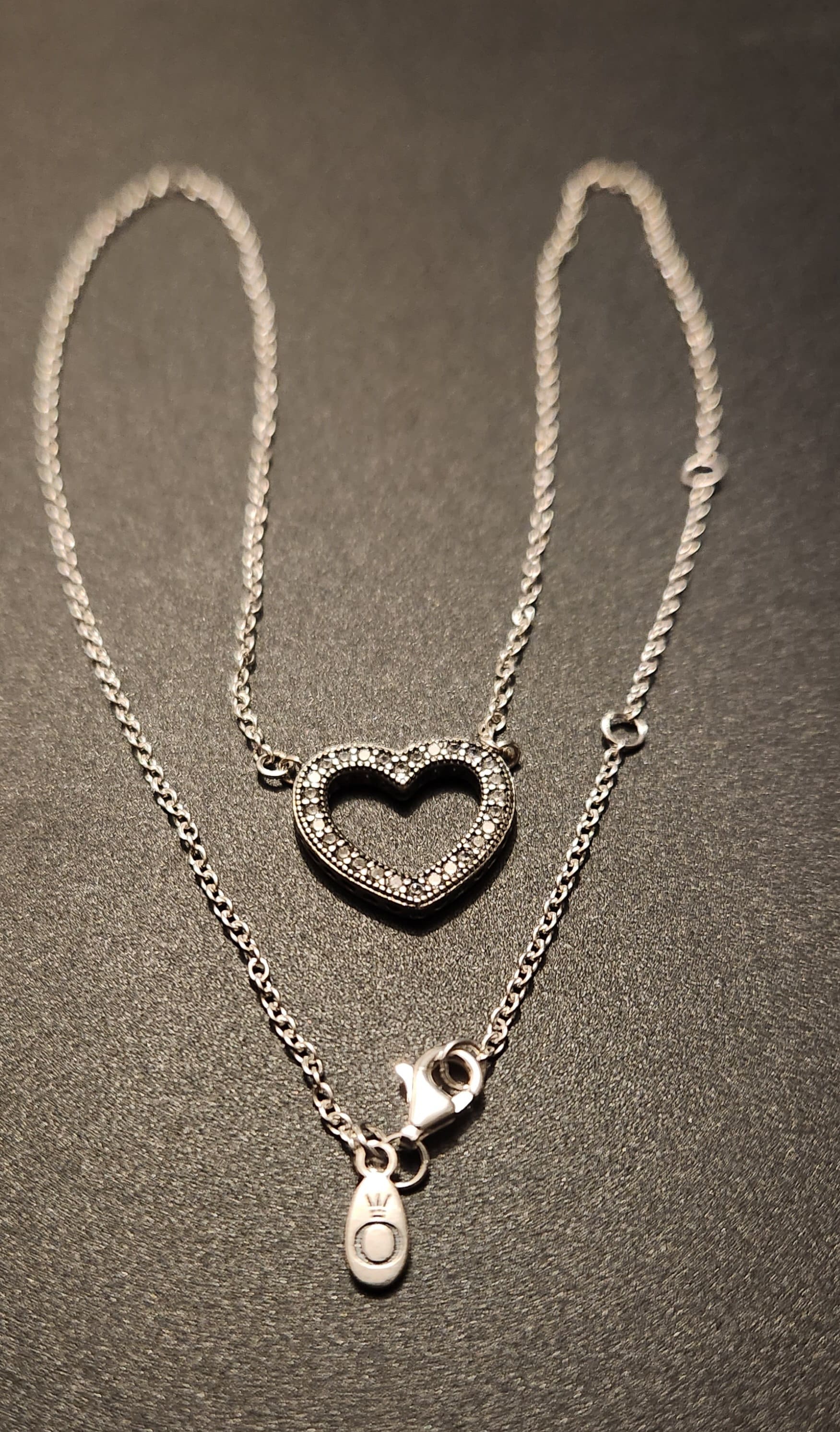 Pandora open heart necklace discount