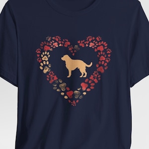 Dog T-Shirt, Paw Print, Heart, Dog Lover Tee, Animal Lover, Pet Shirt, Gift