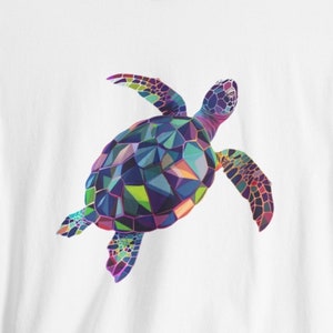 Turtle T-Shirt | Sea Turtle Swimming | Colorful Sea Turtle Shirt | Ocean Life | Save the Turtles Shirt | Beach Life Shirt | Animal Print