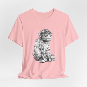 Monkey T-shirt | Nerdy Monkey Glasses Hoodie | Monkey Lover Gift ...