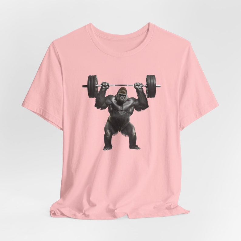Gorilla T-Shirt, Gorilla Strength, Strong Gorilla Shirt, Gym Lover Shirt, Workout Tee, Weightlifting Shirt, Ape, Monkey, Gift image 5