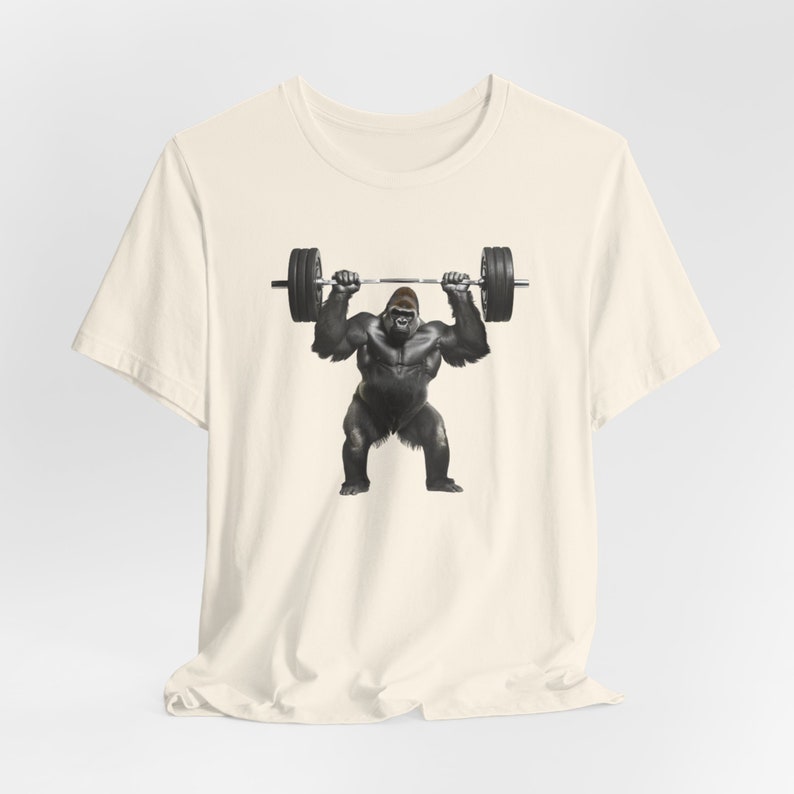 Gorilla T-Shirt, Gorilla Strength, Strong Gorilla Shirt, Gym Lover Shirt, Workout Tee, Weightlifting Shirt, Ape, Monkey, Gift image 4