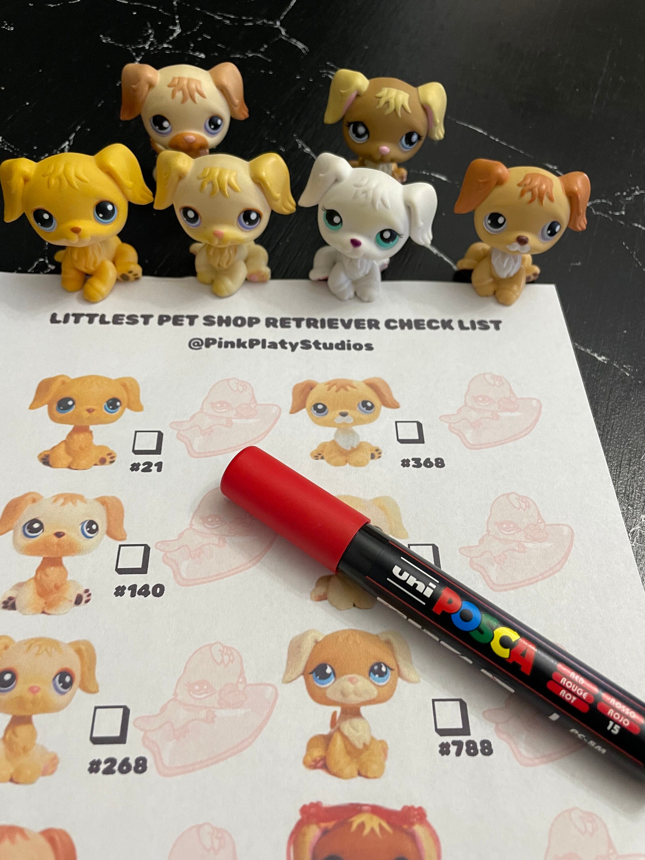 Littlest Pet Shop Retriever Checklist LPS Golden Retriever Pet Check ...