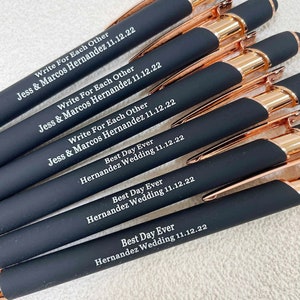 Personalised Luxurious Soft Touch Rose Gold Pen, Gift Pens for Women Best Friends Gift, Business Pens Bulk Fancy Custom Pen Presents for Her 画像 4