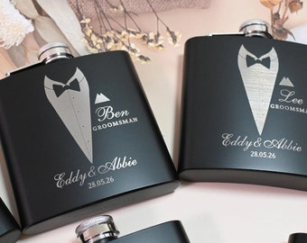 Personalized Flask Gift for Men, Groomsmen Gifts, Best Man Gift, Dad Gifts, Boyfriend Gift, for Groomsman, Bachelor Party GiftsWedding Gift