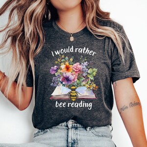 Book and Flowers Tee, Reading TShirt, Librarian Shirt, Bookish, Funny Reading Shirt, Cute Graphic Tees, Read Shirt, BookClub Shirt, bookworm