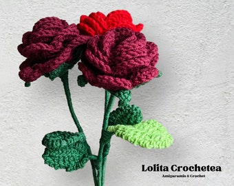 Ramo de rosas a crochet