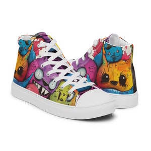 Nightmare Graffiti Doodle Women’s High Top Chuck Canvas Shoes