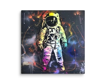 Graffiti Astronaut Street Art Modern Canvas Wall Decor