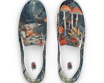 Celestial Mushroom Forest Women’s Slip-on Canvas Shoes