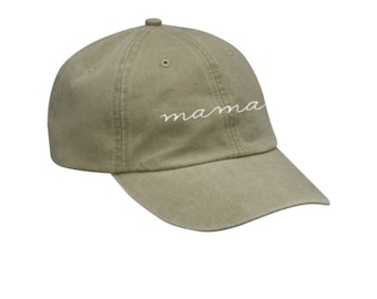 Mama Embroidered Pigment-Dyed Baseball Cap, Baseball Hat - Adult Unisex Sizing