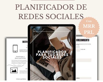 Social Media Planer | Verbessern Sie Ihre Content-Erstellung mit einer klaren Strategie | E-Book zu MRR-PLR-Wiederverkaufsrechten | Auf Spanisch