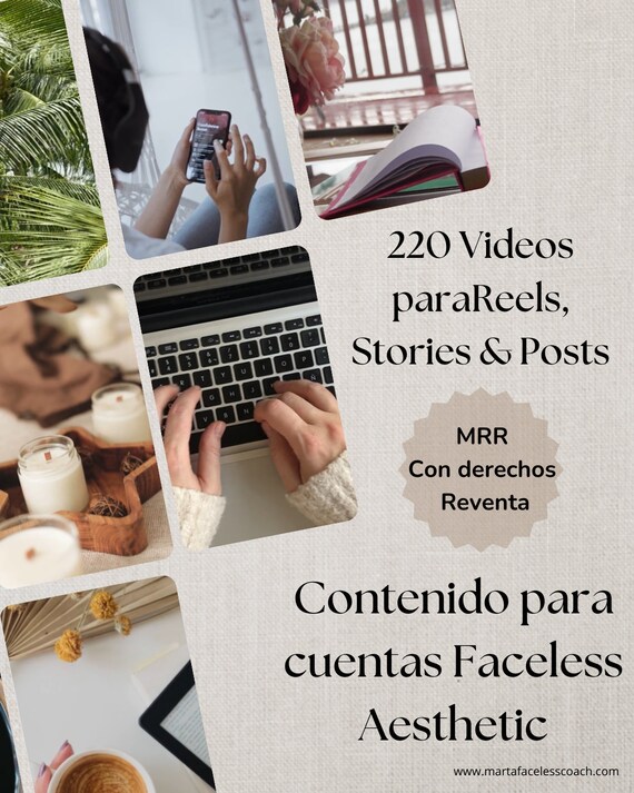 220 imágenes y plantillas para cuentas Faceless Aesthetic MRR Instagram