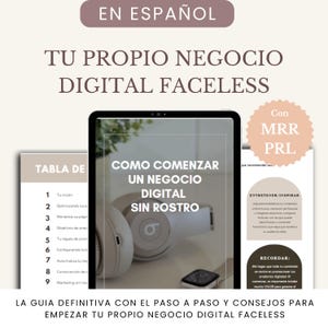 Faceless Digital Marketing, Faceless, Ready Template, Canva, Ebook, Master Resell Rights, MRR, PLR, Spanish
