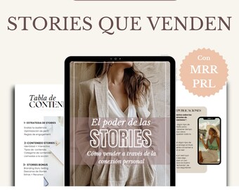 Storys, die verkaufen | Wie du mit deinen Instagram-Stories verkaufst | E-Book mit Weiterverkaufsrechten (MRR/PLR) | Auf Spanisch