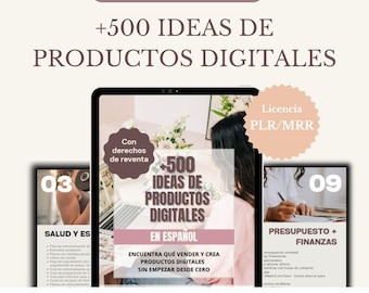 Digital Product Ideas for Resale +500 | PLR in Spanish | Editable in Canva | Passive Income