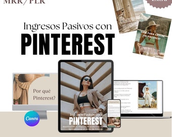 Leitfaden für passives Einkommen mit Pinterest. MRR, PLR, digitale Produkte, vorgefertigte Vorlagen, Canva