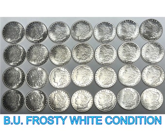 Morgan Dollars, Set of 28 Coins. One coin from each year they were minted. Your choice of Condition. Read All The Item Details Below.