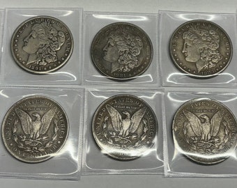 10 Carson City Morgan Dollars. You get 10 Different Dates. See Complete Item Details Below.