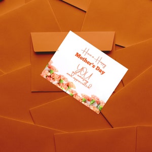 Postal del Día de la Madre, Feliz Día de la Madre, imprimible, descarga digital, 5.5x4.25in