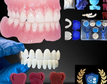 Dentaduras postizas PREMIUM, kit de bricolaje, dientes, dentadura postiza