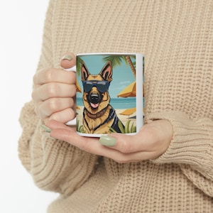 German Shepherd Custom Mug, coffee mug, dog coffee mug, german shepherd, dog mom mug, dog dad mug, german shepherd coffee mug, dog gift.