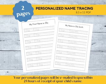 Name Writing Practice, Personalized Name Tracing, Handwriting Practice,
