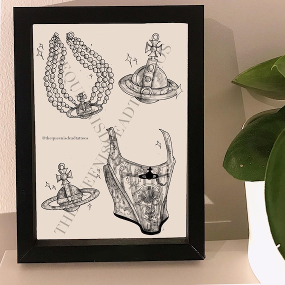Tattoo Flash / Vivienne Westwood Art Print / A3 A4 A5