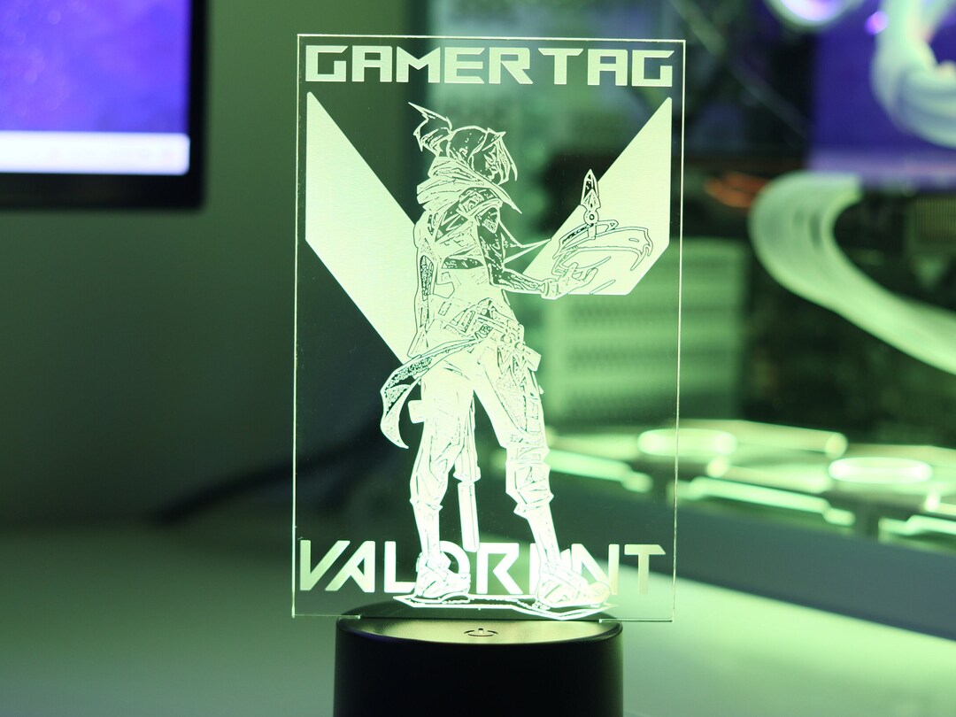 Valorant Agent Led Light Custom Gamertag Name Lamp Personalized