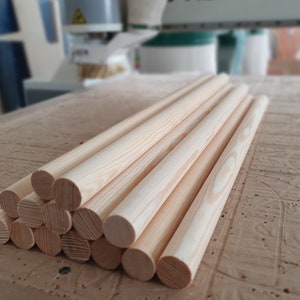 Kiefernholz Rundstab für Makramee (D30)