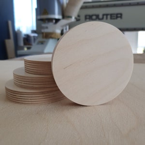 ROWOOD Multiplexplaten 30 cm ronde ornamenten set van 12 - onafgewerkte houten schijven voor doe-het-zelf ambachten, schilderen, pyrografie, huis- en kerstdecoraties