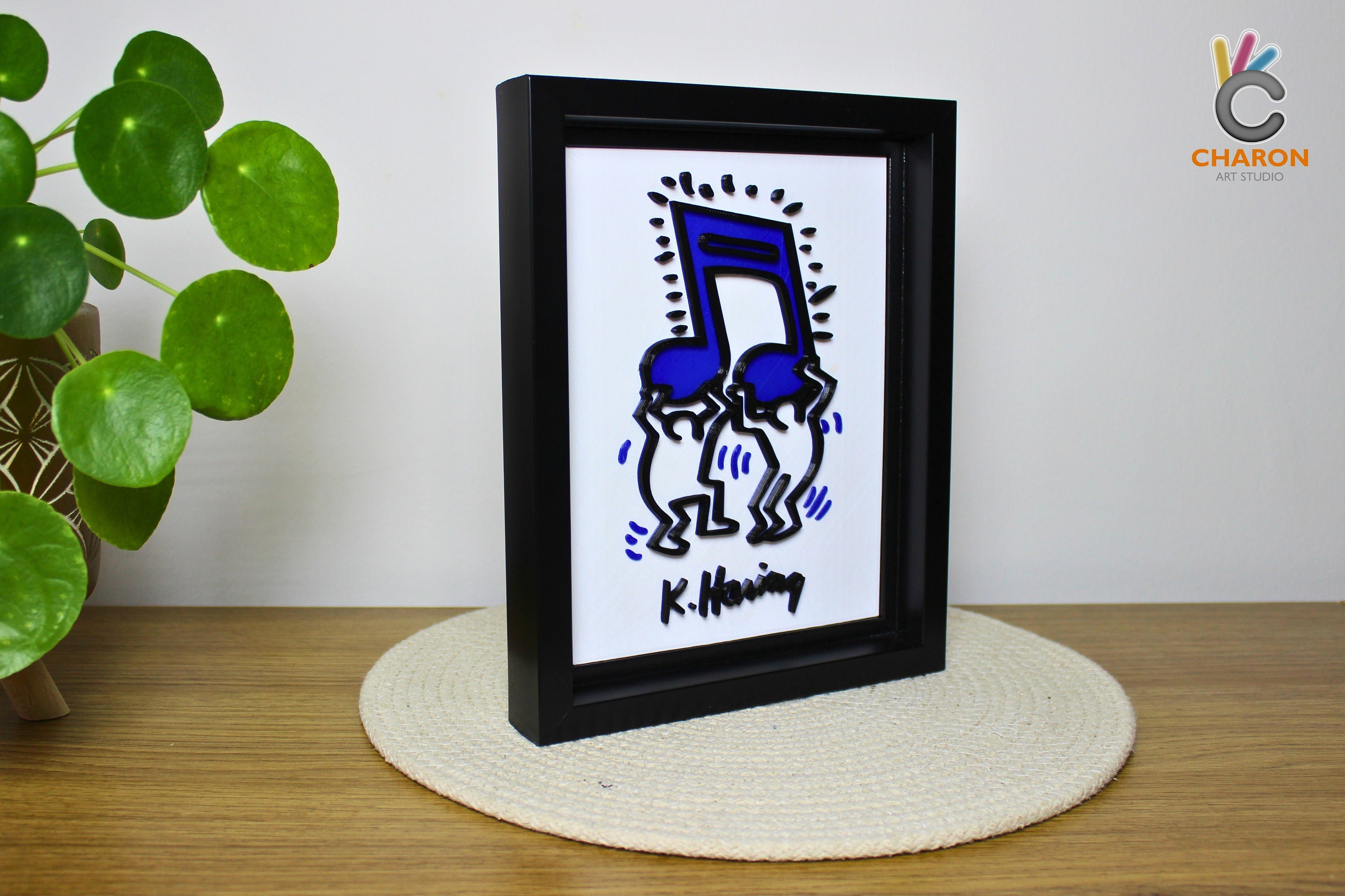 Keith Haring Music Art: 3D Printed Wall Decor