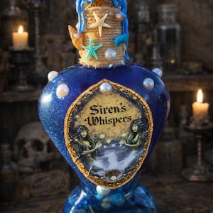 Handcrafted "Siren's Whispers" Potion: Gothic Fantasy Apothecary