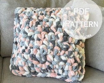 Gros coussin au crochet, motif PDF, coussin géant et moelleux, création confortable au crochet, cadeau parfait, facile à réaliser