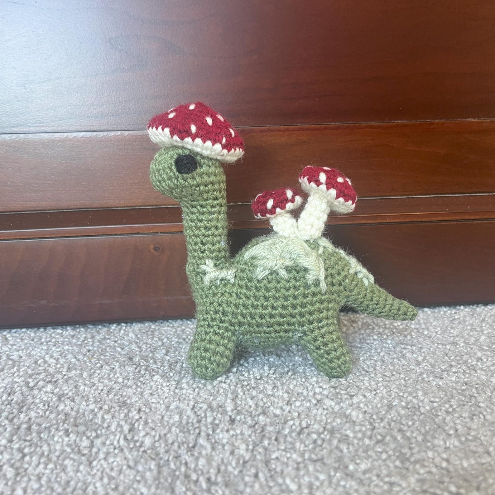 Mushroom Dinosaur PDF Pattern, Brontosaurus Crochet, Nature Dino Plush ...
