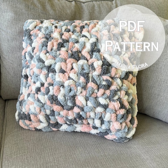 Chunky Crochet Pillow PDF Pattern, Jumbo Soft Pillow, Comfy Crochet Creation, Perfect Gift, Easy to Make