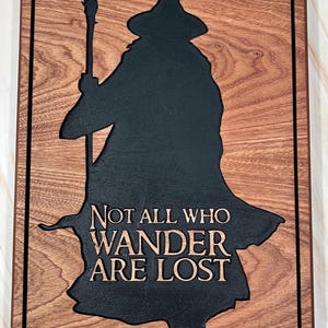Arte mural de El Señor de los Anillos No todos los que vagan están perdidos cita de J.R.R. Tolkien Carta de Gandalf a Frodo Aragorn LOTR El Anillo