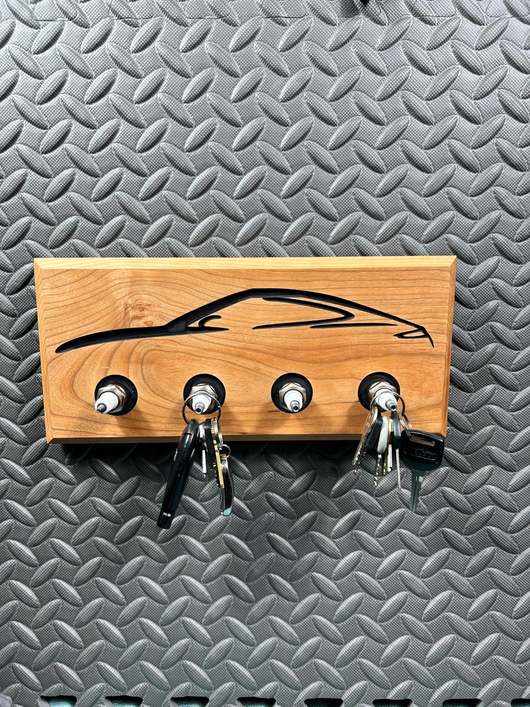 Sports Car Silhouette Key Holder, Wall Key Rack, Coat Hook, Coat Rack ...